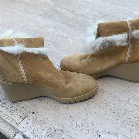 Coach suede boots with shearling trim - Picture 7 of 8